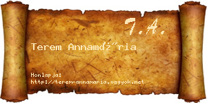 Terem Annamária névjegykártya