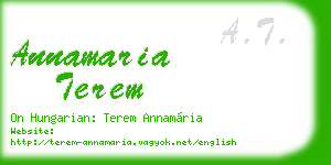 annamaria terem business card